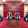 Đại tướng Lương Tam Quang, Bộ trưởng Bộ Công an tiếp ông Daniel Rosen, Giám đốc Điều hành Tập đoàn Rosen Partners, Hoa Kỳ. (Ảnh: Phạm Kiên/TTXVN)