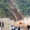 Cảnh tượng sạt lở đá nghiêm trọng tại Sơn La