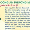 Cảnh báo được Công an phường Mỹ Thới (An Giang) nhằm tuyên truyền, khuyến cáo người dân. (Ảnh: TTXVN phát)
