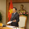 Phó Thủ tướng Trần Hồng Hà phát biểu chỉ đạo tại cuộc họp. (Ảnh: Diệp Trương/TTXVN)