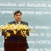 Ông Trần Thanh Nam, Thứ trưởng Bộ Nông nghiệp và Môi trường, phát biểu tại lễ khai mạc AGRITECHNICA ASIA 2025 và HortEx Vietnam 2025. (Ảnh: Xuân Anh/TTXVN)