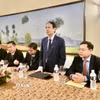 Ông Nguyễn Thanh Tùng, Trưởng đoàn công tác của Nhà xuất bản Giáo dục Việt Nam, tái khẳng định cam kết tiếp tục hỗ trợ Cuba trong công tác in ấn và xuất bản sách. (Ảnh: TTXVN phát)