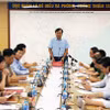 Thứ trưởng Bộ Nông nghiệp và Môi trường Nguyễn Hoàng Hiệp phát biểu chỉ đạo công tác ứng phó với bão số 1. (Ảnh: Vũ Sinh/TTXVN)