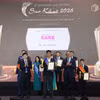 Đại diện Ngân hàng số Cake nhận Giải thưởng Sao Khuê 2026. (Ảnh: Vietnam+)