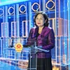 Thống đốc Ngân hàng Nhà nước Nguyễn Thị Hồng phát biểu tại sự kiện. (Ảnh: Vietnam+)