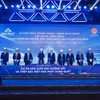 Hòa Phát khởi công Nhà máy sản xuất ray cao tốc và thép đặc biệt, sẵn sàng cung cấp vào các dự án trọng điểm. (Ảnh: Vietnam+)