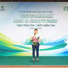 Ông Hồng Quang - Thành viên Hội đồng quản trị, Chủ tịch Công đoàn Vietcombank phát biểu khai mạc giải chạy. (Ảnh: Vietnam+)