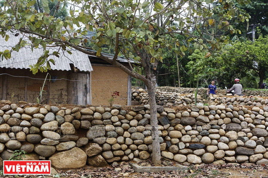 Một góc Phố Đá với những hàng rào đá độc đáo. (Ảnh: Việt Cường)