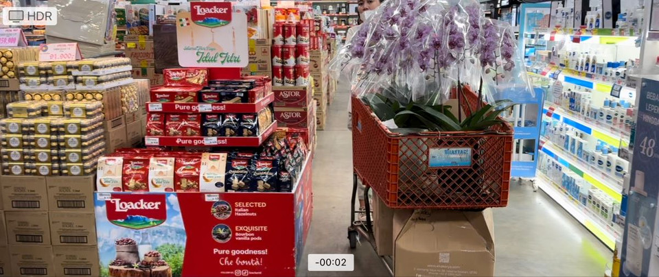 Siêu thị Grand Lucky một siêu thị lớn tại Jakarta, được bổ sung nguồn hàng phong phú. (Ảnh: Đỗ Quyên/TTXVN)