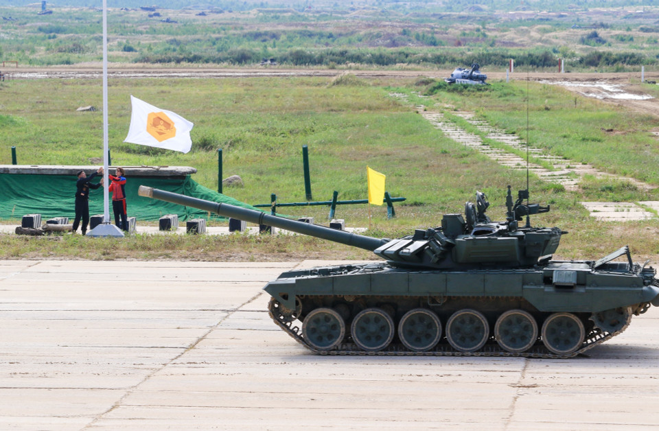 Lễ thượng cờ Army Games 2022 tại thao trường Alabino. (Ảnh: Duy Trinh/TTXVN)