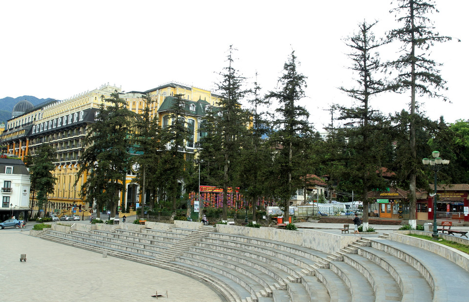 Khu du lịch quốc gia Sa Pa vắng bóng du khách. (Ảnh: Quốc Khánh/TTXVN)