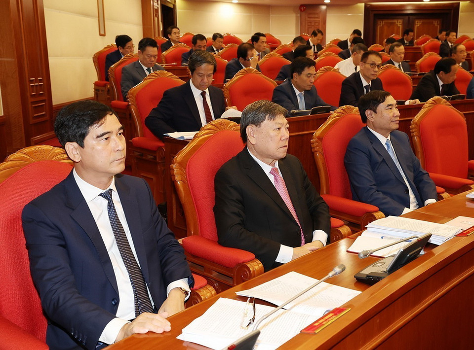 Các đại biểu dự Hội nghị Trung ương lần thứ chín, khóa XIII. (Ảnh: Trí Dũng/TTXVN)