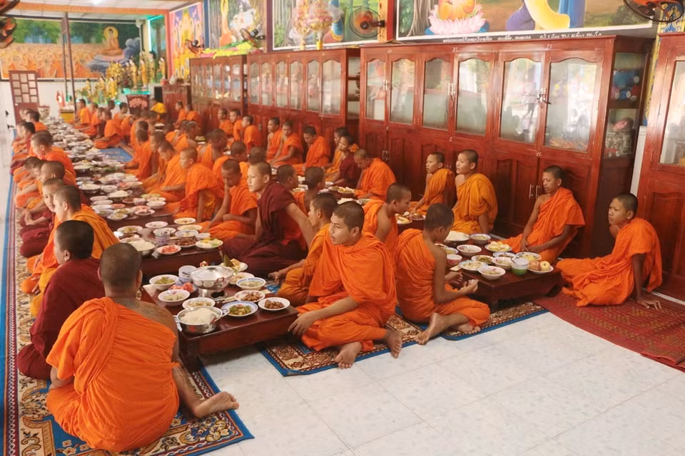 Lễ Sene Dolta của đồng bào Khmer Sóc Trăng. (Ảnh: Chanh Đa/TTXVN)