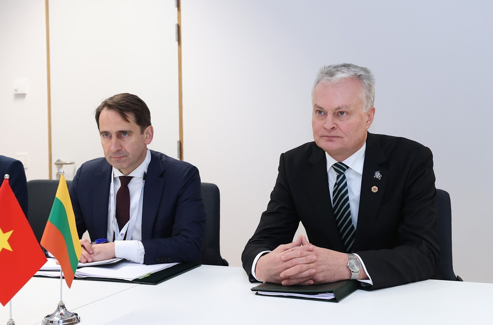 Tổng thống Litva Gitanas Nausėda. (Ảnh: Dương Giang/TTXVN)