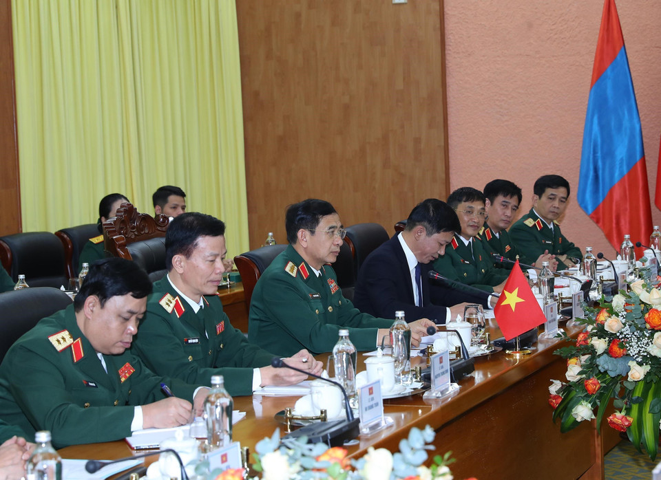 Bộ trưởng Bộ Quốc phòng Phan Văn Giang phát biểu. (Ảnh: Trọng Đức/TTXVN)