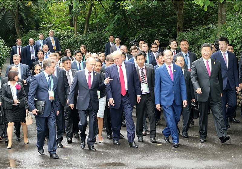  Việt Nam tổ chức thành công nhiều sự kiện tầm vóc quốc tế lớn, trong đo có tổ chức thành công APEC 2017 (11/11/2017) tại Đà Nẵng. (Ảnh: TTXVN)