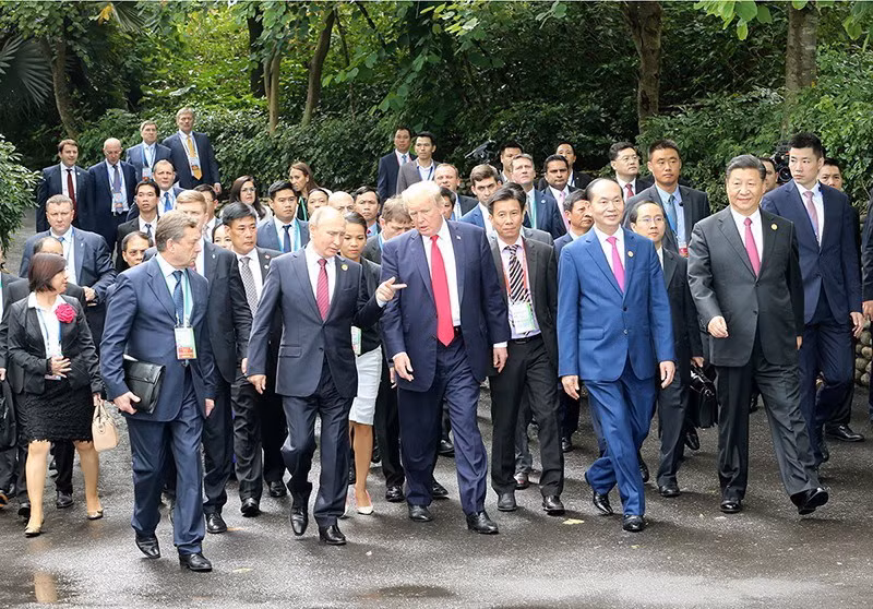  Việt Nam tổ chức thành công nhiều sự kiện tầm vóc quốc tế lớn, trong đo có tổ chức thành công APEC 2017 (11/11/2017) tại Đà Nẵng. (Ảnh: TTXVN)