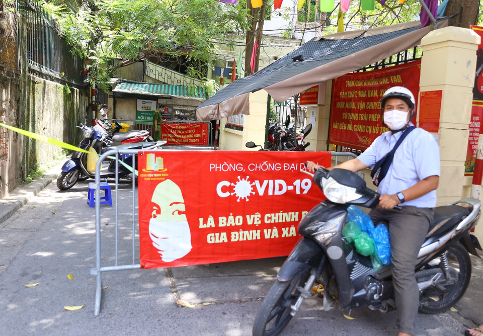 Khu vực Trại Găng bị phong tỏa. (Ảnh: Hoàng Hiếu/TTXVN)