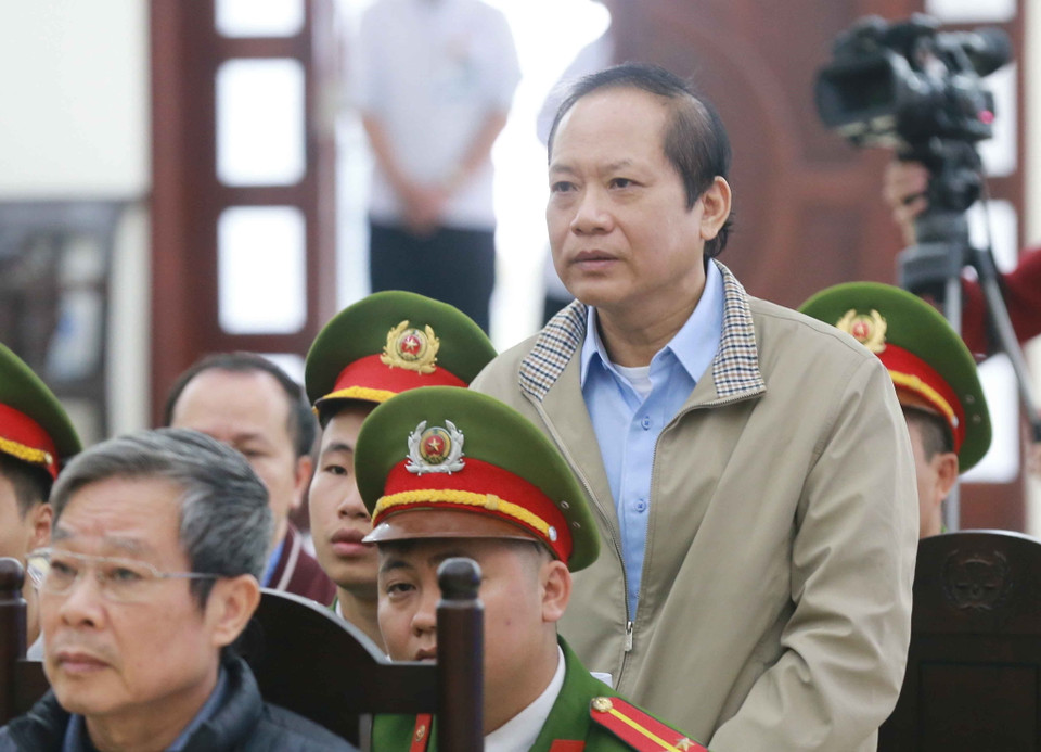 Bị cáo Trương Minh Tuấn (sinh năm 1960, cựu Bộ trưởng Bộ Thông tin và Truyền thông). (Ảnh: Doãn Tấn/TTXVN)