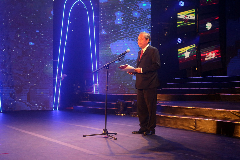 Phó Thủ tướng Thường trực Trương Hòa Bình phát biểu. (Ảnh: Đức Hiếu/TTXVN)