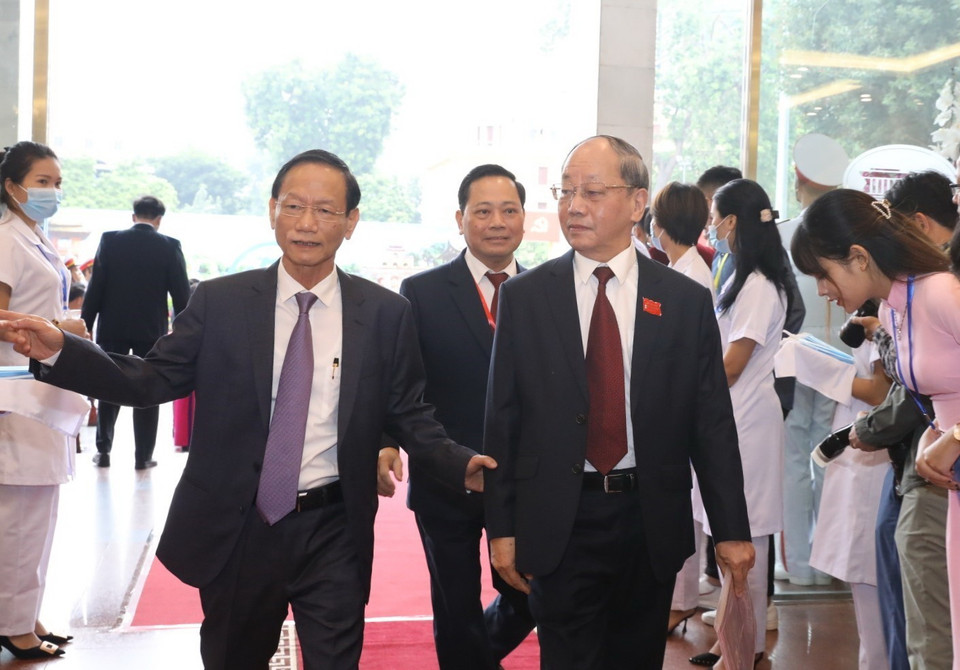 Các đại biểu đến dự Đại hội. (Ảnh: Văn Điệp/TTXVN)