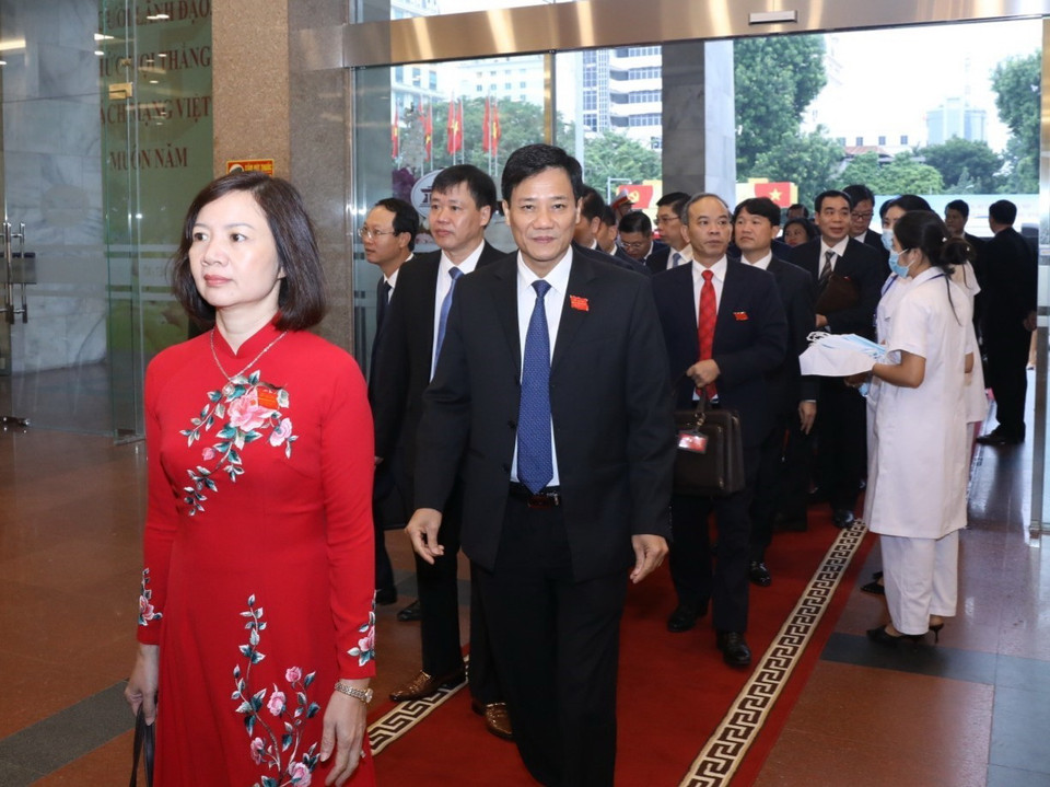 Các đại biểu đến dự Đại hội. (Ảnh: Văn Điệp/TTXVN)