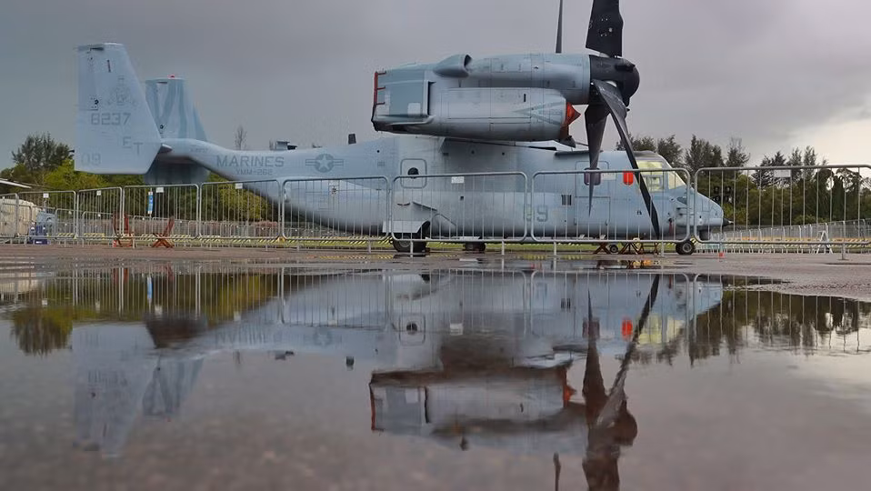 Máy bay V-22 Osprey của Thuỷ quân lục chiến Mỹ.