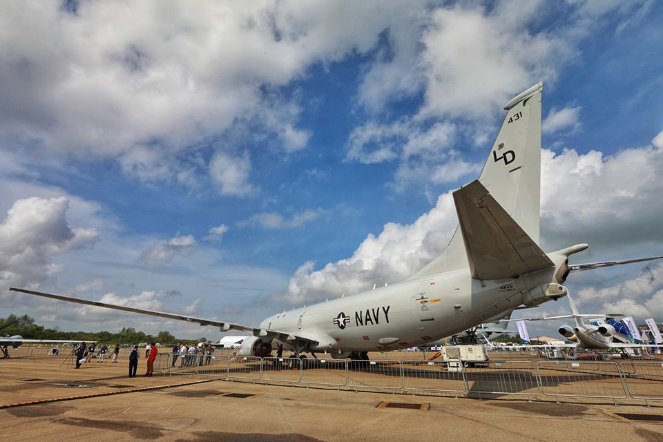 Máy bay săn ngầm P8 Poseidon của Không quân Mỹ.