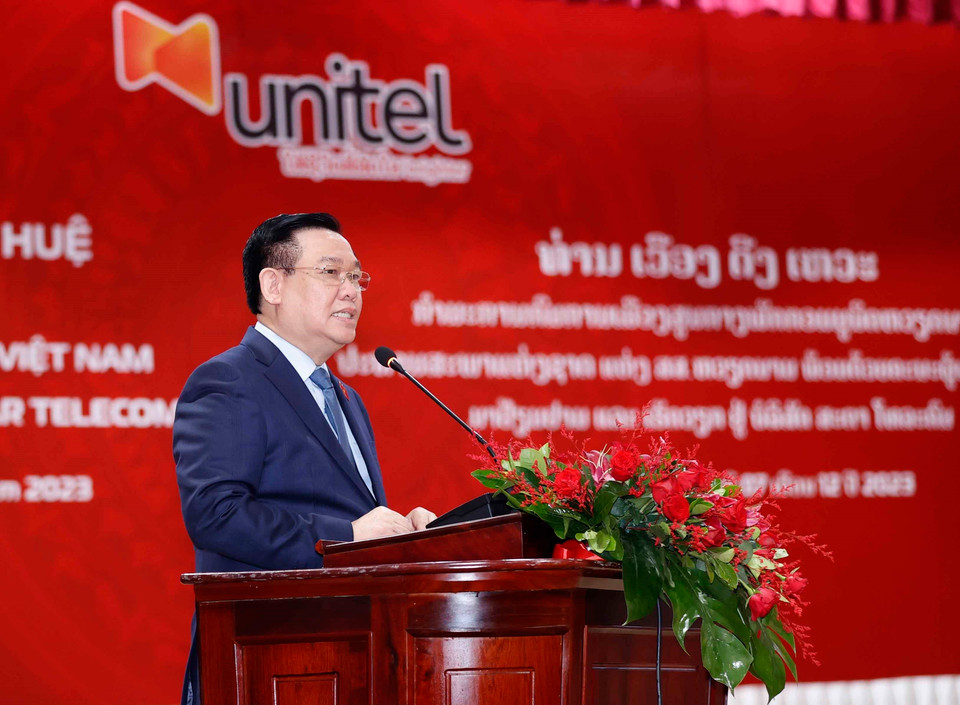 Chủ tịch Quốc hội Vương Đình Huệ phát biểu. (Ảnh: Doãn Tấn/TTXVN)