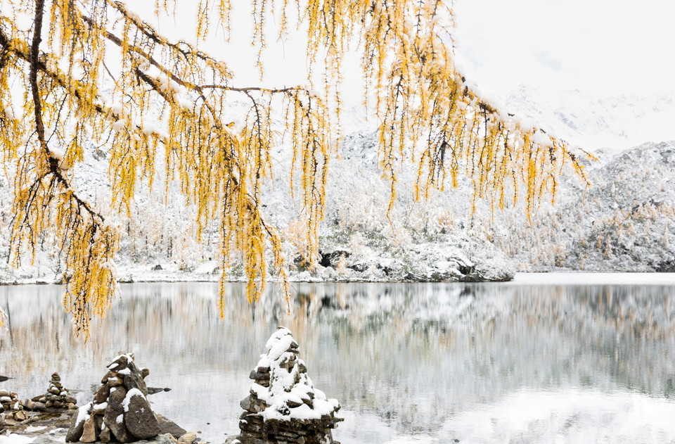 Cảnh đẹp mùa Thu tại tỉnh Tứ Xuyên, Trung Quốc. (Ảnh: THX/TTXVN)