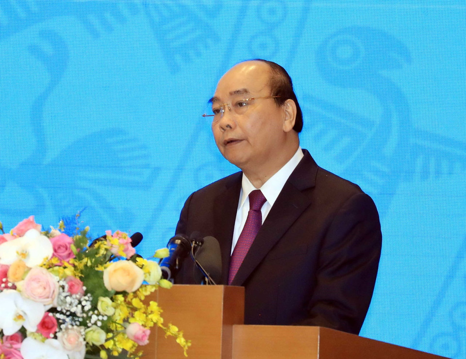 Thủ tướng Nguyễn Xuân Phúc phát biểu khai mạc. (Ảnh: Thống Nhất/TTXVN)