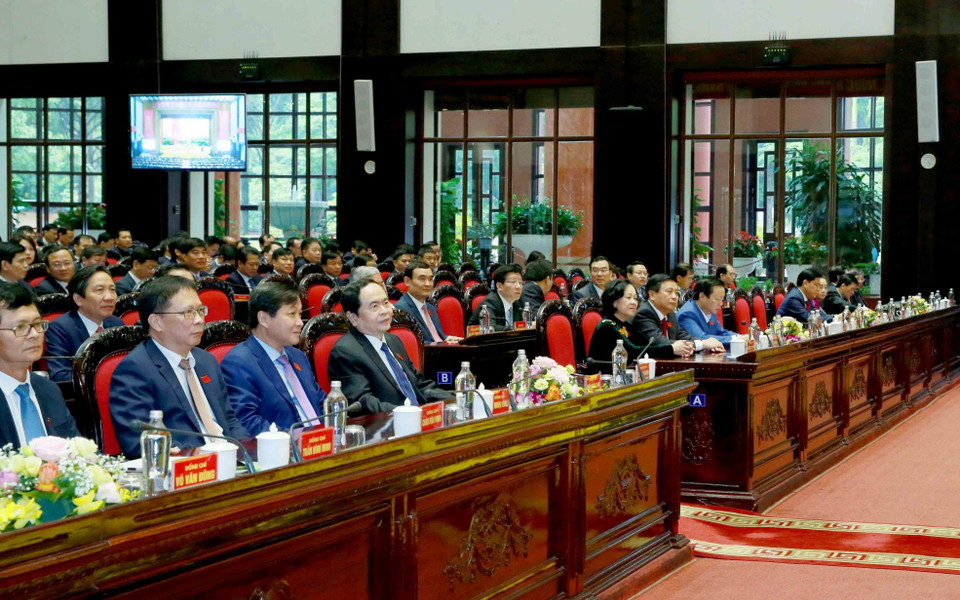 Đại biểu dự bế mạc Đại hội đại biểu Đảng bộ Khối các cơ quan Trung ương lần thứ 13, nhiệm kỳ 2020-2025. (Ảnh: Phương Hoa/TTXVN)