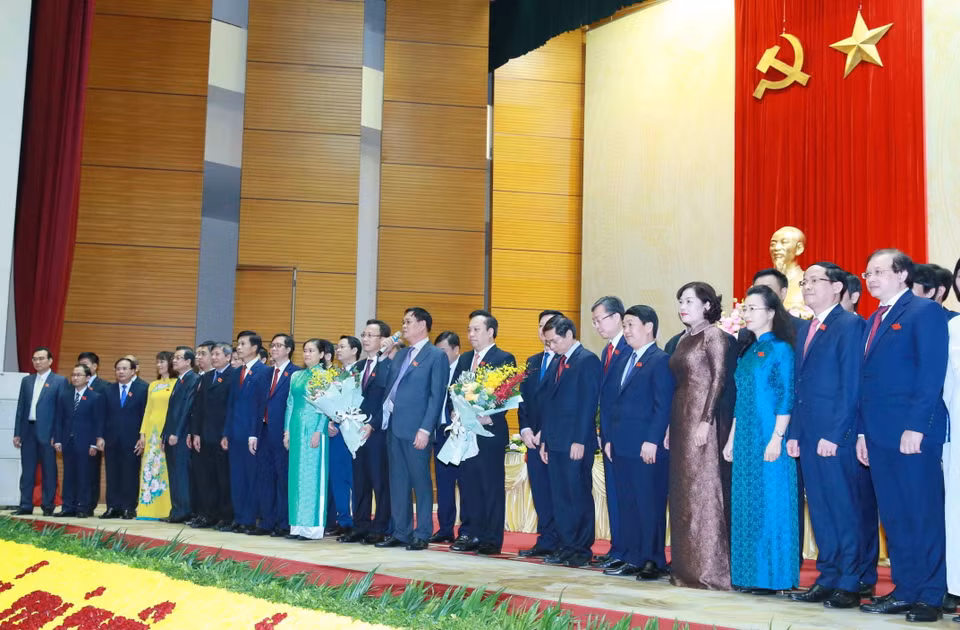 Ban Chấp hành Đảng bộ Khối các cơ quan Trung ương khóa 13 ra mắt Đại hội. (Ảnh: Phương Hoa/TTXVN)