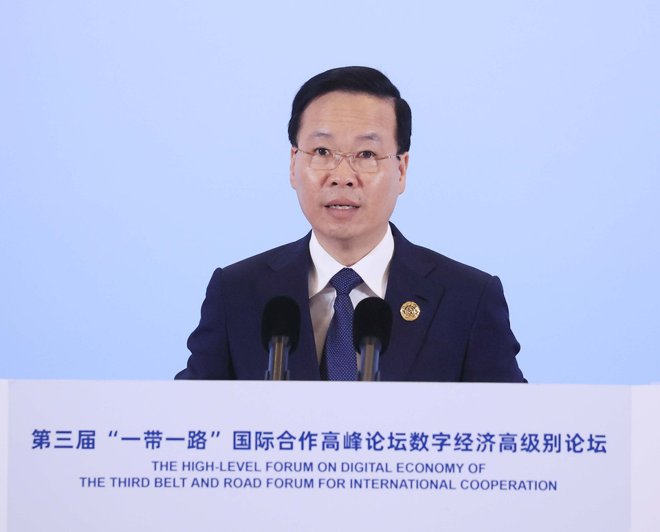 Chủ tịch nước Võ Văn Thưởng phát biểu. (Ảnh: Thống Nhất/TTXVN)