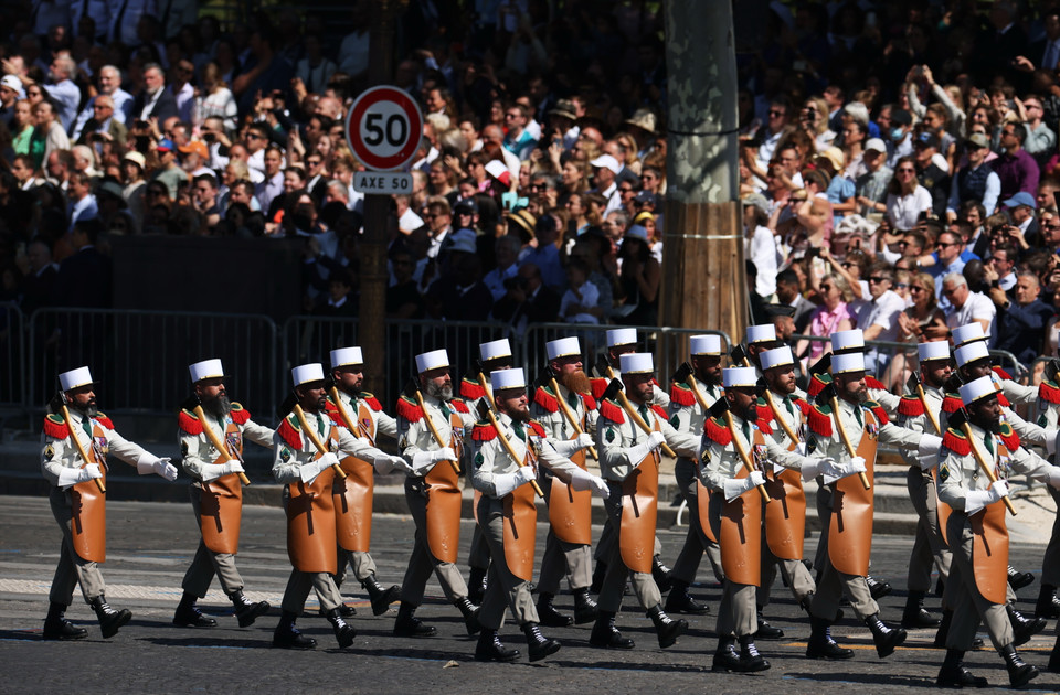 Quang cảnh Lễ Duyệt binh mừng Quốc khánh Pháp ở Paris, ngày 14/7. (Ảnh: AFP/TTXVN)