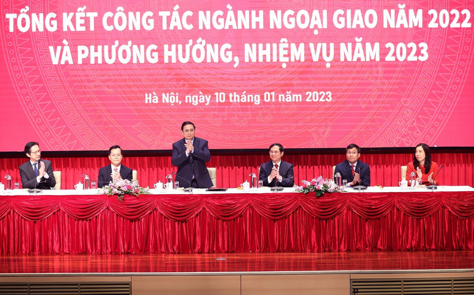 Thủ tướng Phạm Minh Chính dự hội nghị. (Ảnh: Dương Giang/TTXVN)