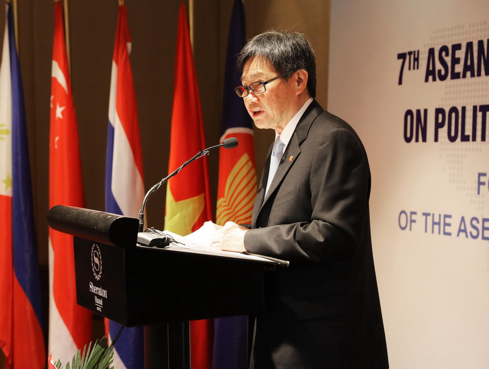 Tổng Thư ký ASEAN Lim Jock Hoi phát biểu. (Ảnh: Lâm Khánh/TTXVN)