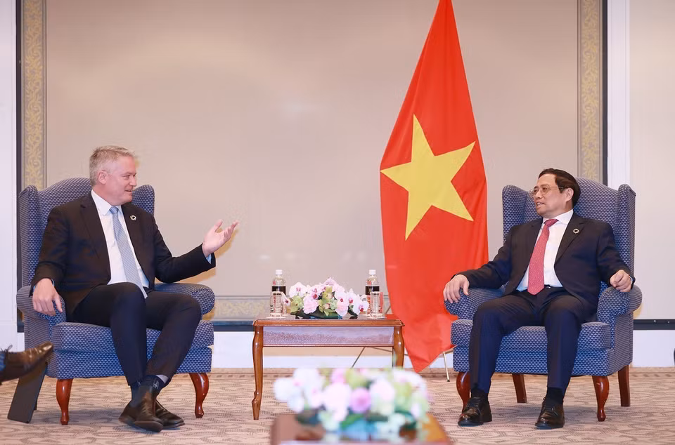 Quang cảnh buổi tiếp. (Ảnh: Dương Giang/TTXVN)