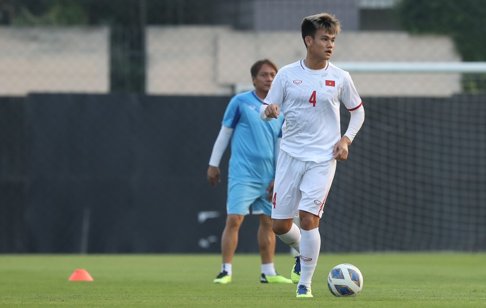 Hậu vệ Hồ Tấn Tài (4). (Ảnh: Hoàng Linh/TTXVN)