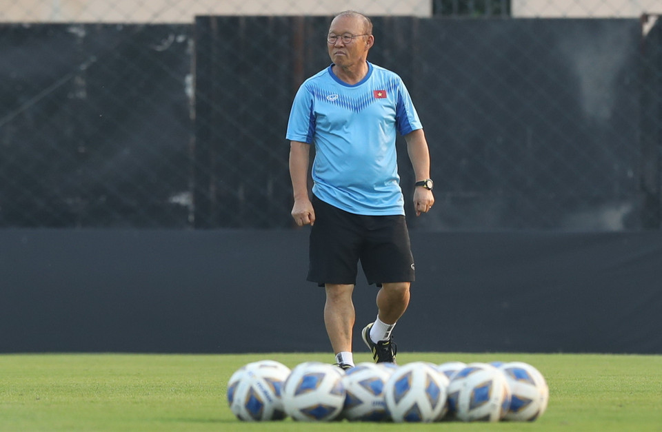 HLV Park Hang Seo. (Ảnh: Hoàng Linh/TTXVN)