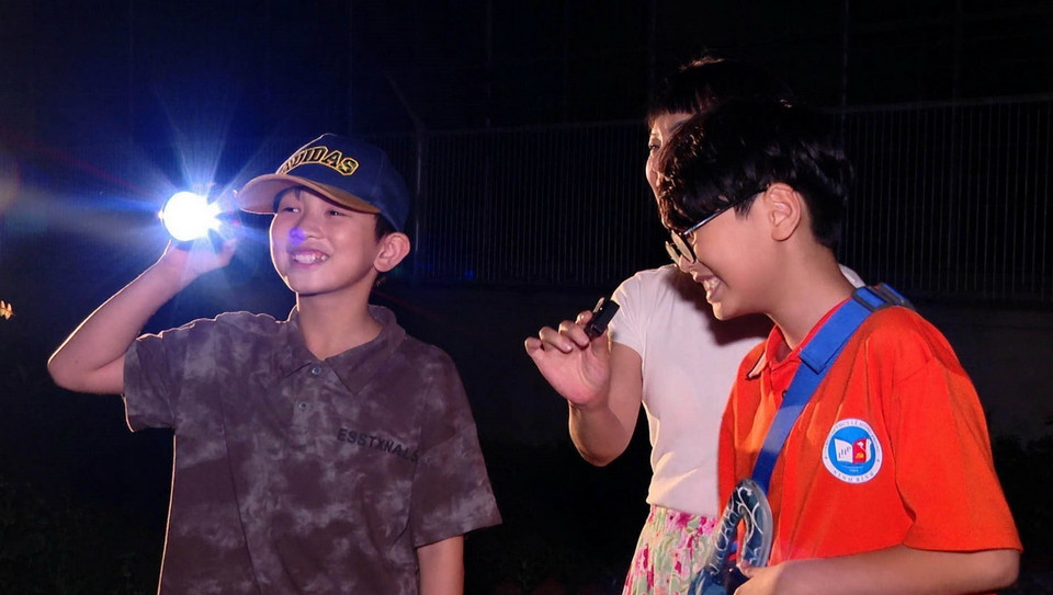 Du khách được hòa mình trong khung cảnh kỳ diệu và tận hưởng không gian yên bình về đêm trong rừng. (Ảnh: Thùy Dung/TTXVN)