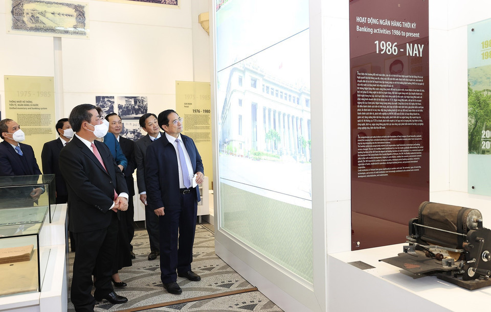 Phòng truyền thống ngành ngân hàng. (Ảnh: Dương Giang/TTXVN)