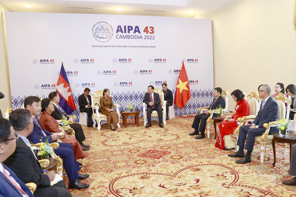 Quang cảnh buổi tiếp. (Ảnh: Doãn Tấn/TTXVN)