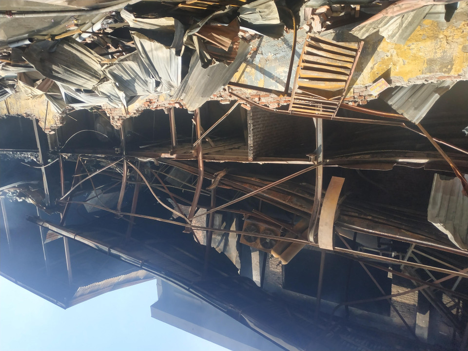 Tan hoang sau vụ cháy. (Ảnh: Sơn Bách/Vietnam+)