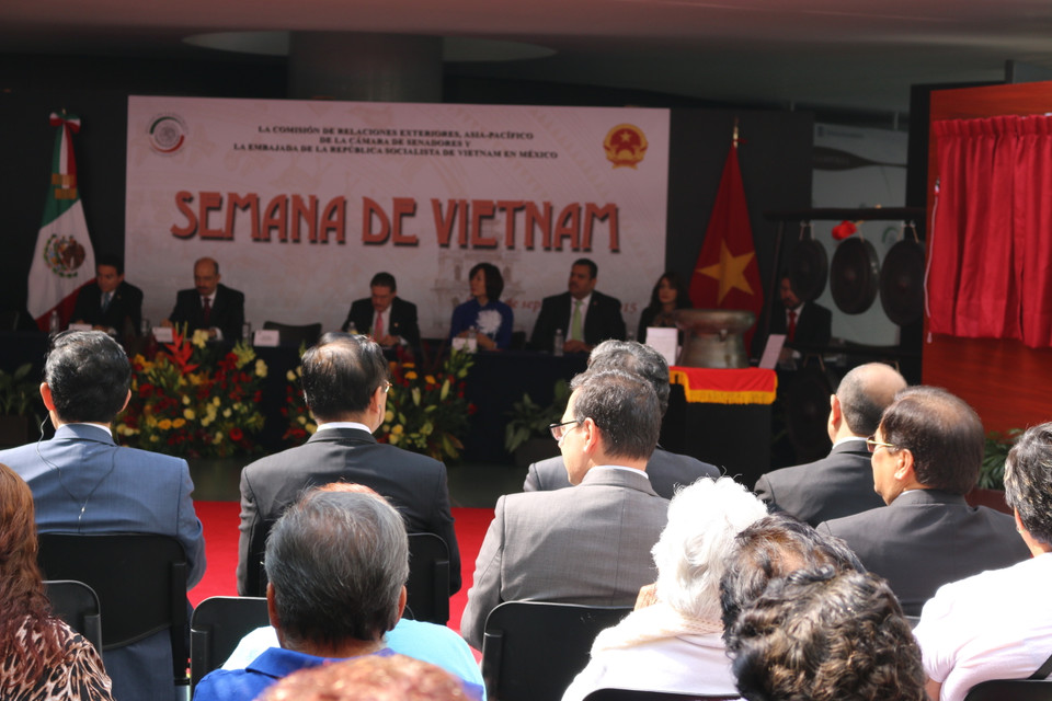 Khai mạc Tuần Việt Nam tại Trụ sở Thượng viện Mexico ngày 8/9. (Ảnh: Việt Hòa/Vietnam+)