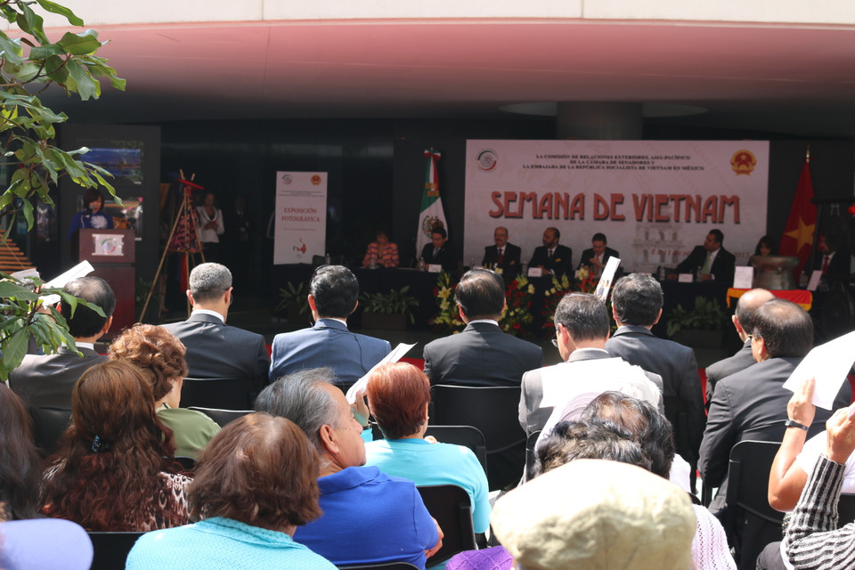 Đại sứ Việt Nam Lê Linh Lan phát biểu tại lễ khai mạc. (Ảnh: Việt Hòa/Vietnam+)