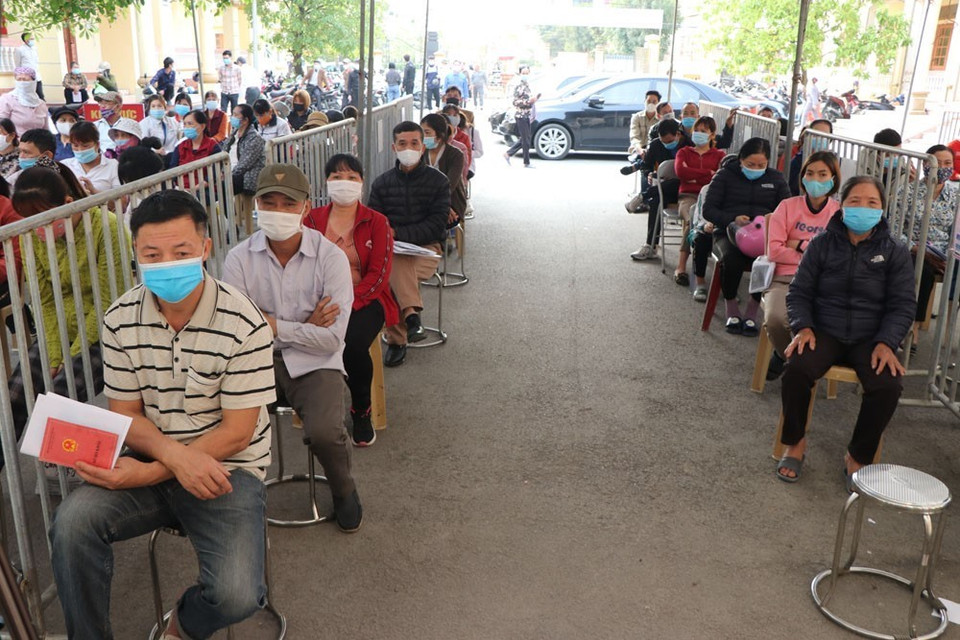 Tính đến ngày 28/3, công an thị xã Kinh Môn đã tiếp nhận 18.519 hồ sơ cấp căn cước công dân. (Ảnh: Mạnh Minh/TTXVN)