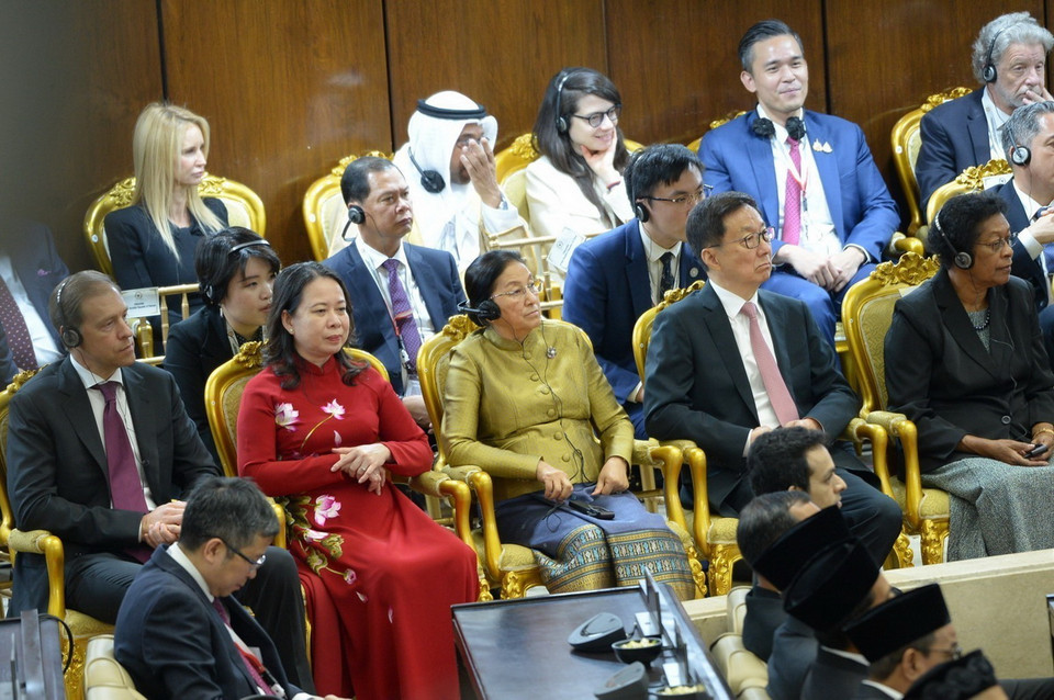 Phó Chủ tịch nước Võ Thị Ánh Xuân tại buổi lễ. (Ảnh: TTXVN phát)