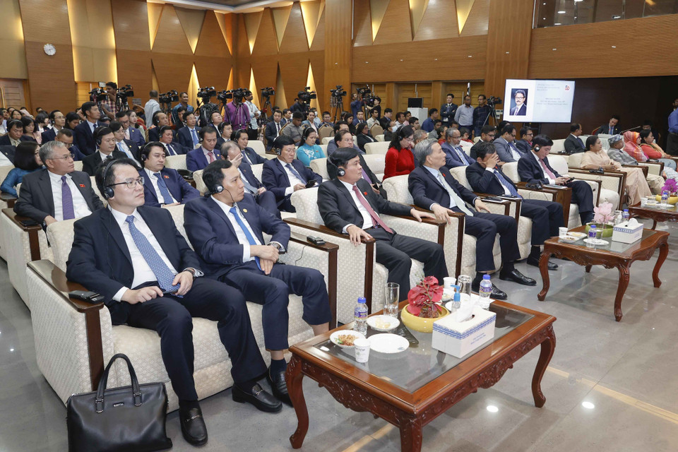 Đại biểu dự cuộc phát biểu. (Ảnh: Doãn Tấn/TTXVN)