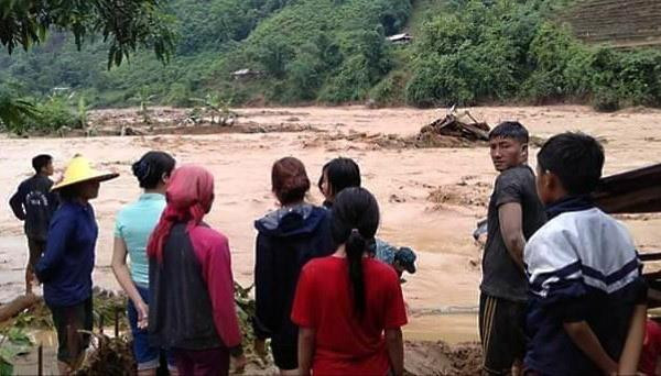 Mưa lớn khiến lũ quét, lũ ống xảy ra tại huyện Mường Tè. (Ảnh: Việt Hoàng/TTXVN)